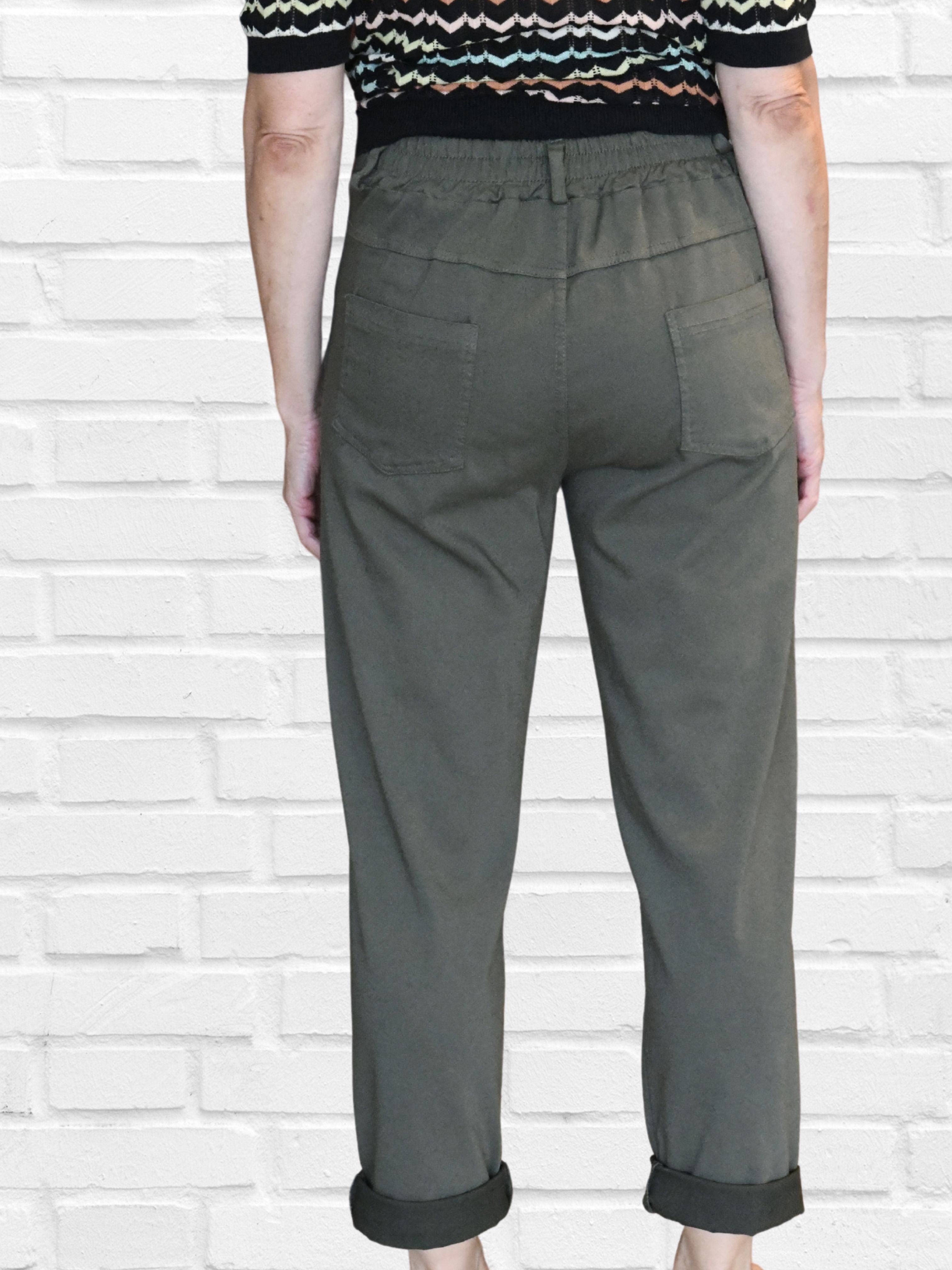 Pantalon chino kaki foncé