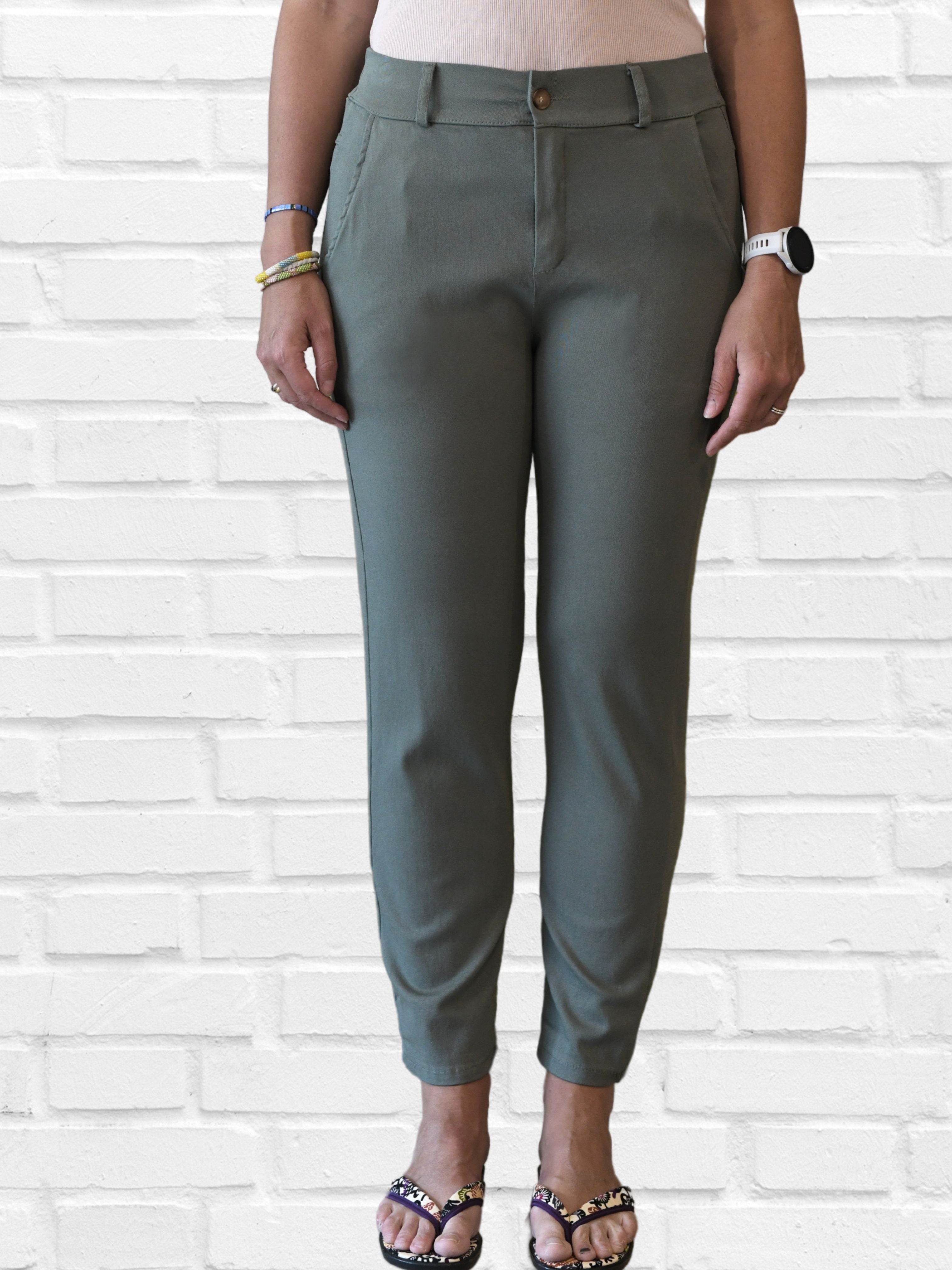 Pantalon chino kaki
