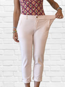 Pantalon chino rose poudré