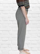 Pantalon chino gris-kaki