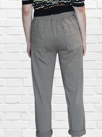 Pantalon chino gris-kaki