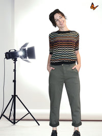 Pantalon chino kaki foncé