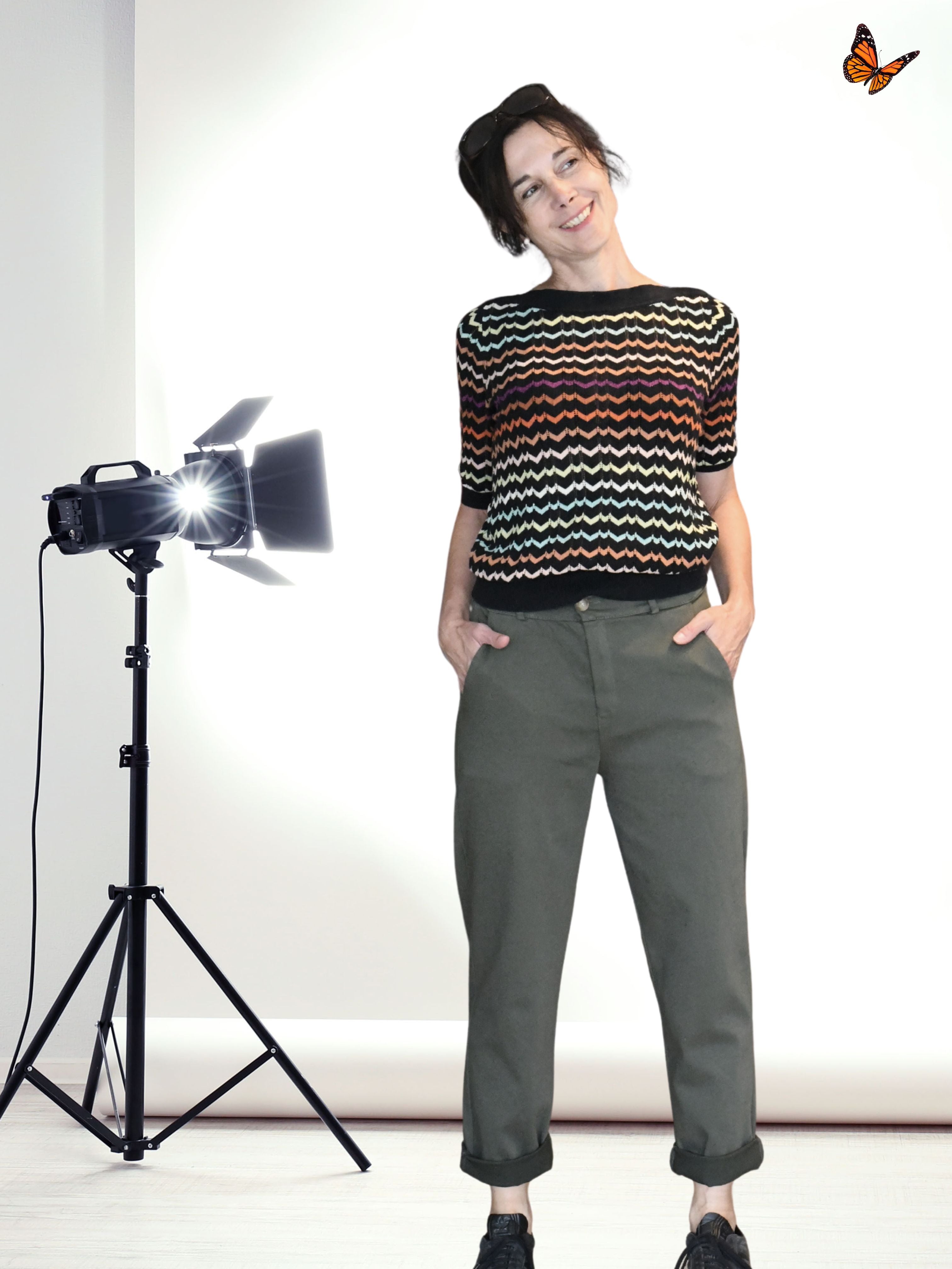 Pantalon chino kaki foncé