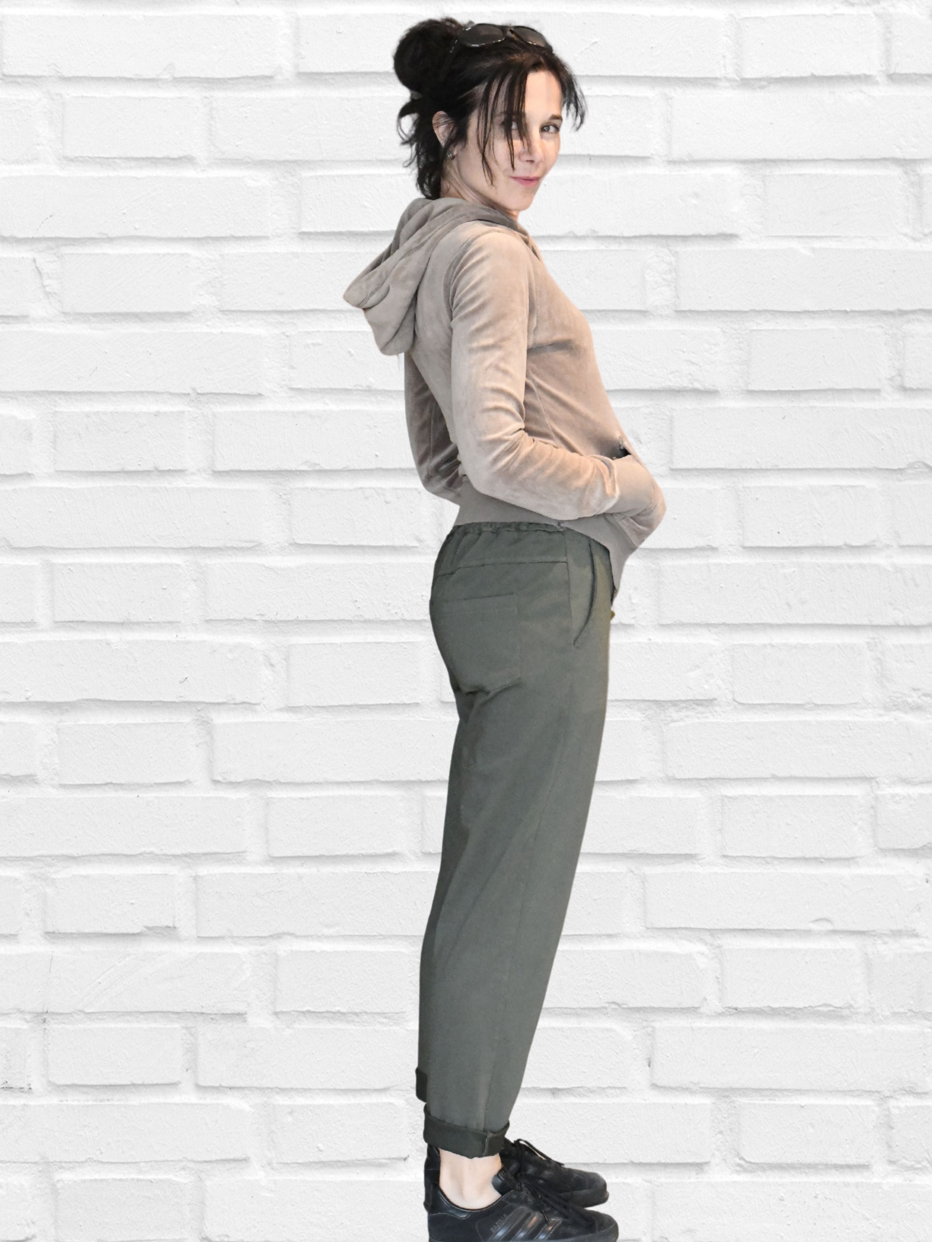 Pantalon chino kaki foncé